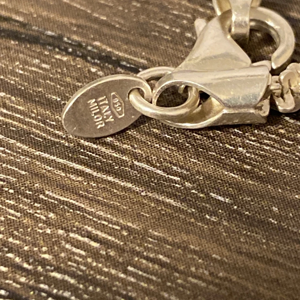 Collar de cadena de plata de ley Milor Italia 950 vintage Foto 3 de 3