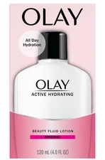 Olay Active Hydrating Beauty Fluid Lotion Original 4 oz (3 PACK)