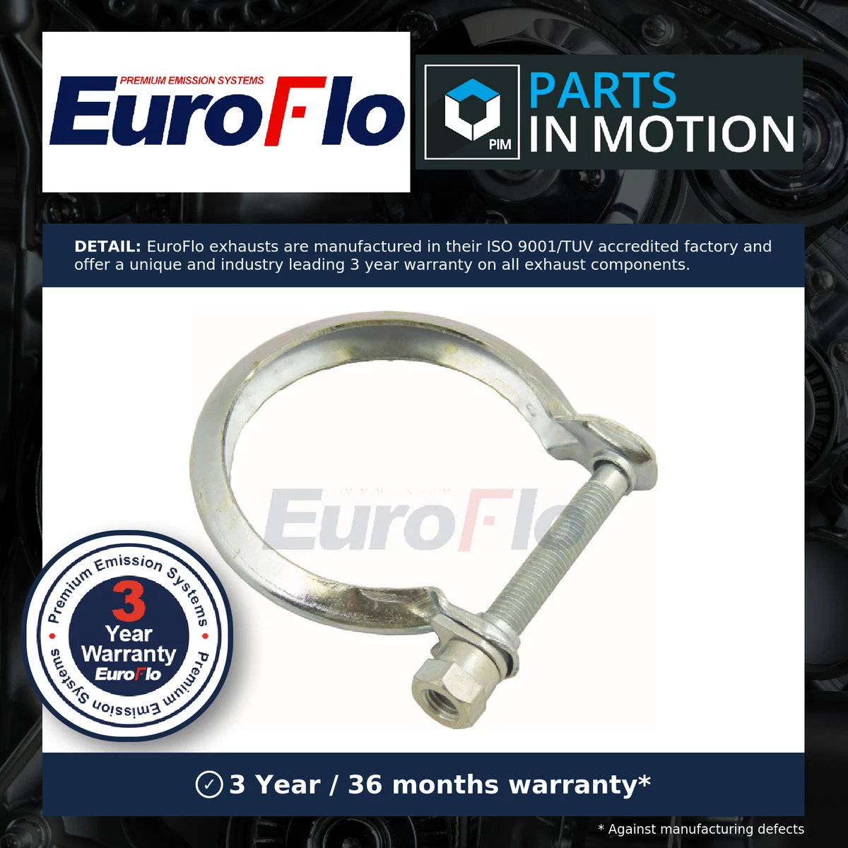 M10 X 54mm Steel Exhaust Clamp – Universal Fit For Opel & Ford (913-954, Coated)