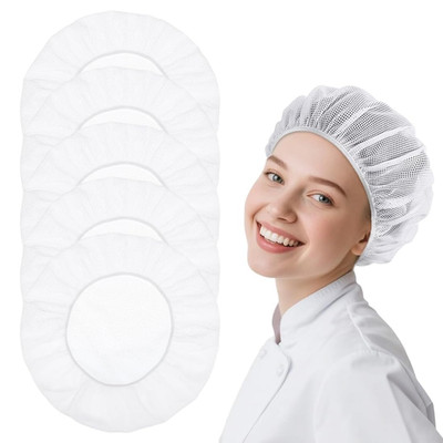 Elastische Haarnetz Küche 5 Stück, Kochmütze Mesh Chef Hats Verstellbarer Kochhu