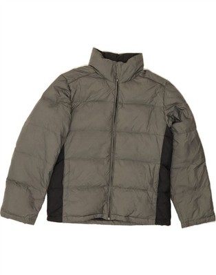CHAMPION Mens Padded Jacket UK 40 Large Grey Colourblock Polyester AJ06