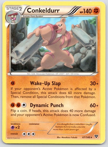Conkeldurr 67/146 XY Base Set Lightly Played
