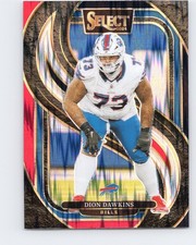 2024 Panini Select - Premier Level Dion Dawkins #152 Black & Red Shock Prizm