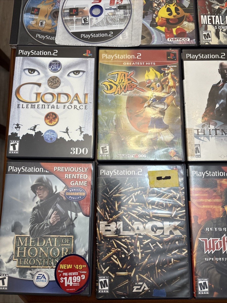 Sony playstation 2 video game lot PS2 Games The Simpsons WWF