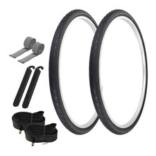 PRO TIRES 700 x 40 Black P-1134 W/ TUBES, RIM STRIPS,TIRE LEVERS 33mm Schrader
