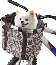Lightweight Pet Carrier Bike Basket - Collapsible and Removable for Easy Storage