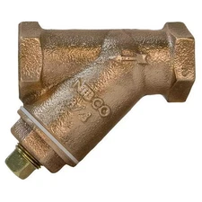 3/4 x 3/4 in. Bronze Threaded Mesh Strainer with Plug NIBCO