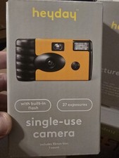 Heyday Single-Use 35mm Film Camera Yellow Built-In Flash 27 Exposures- set of 4