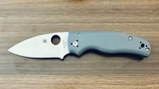 Spyderco Shaman Blade Ops Exclusive Satin Elmax Gray G10 C229GPGY