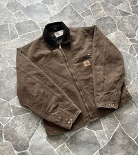 Carhartt Detroit J43 CHT Vintage 90s Brown Jacket Size XL Made in USA