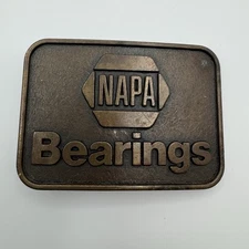 Vintage NAPA Auto Parts Bearings Belt Buckle Mechanic Car USA