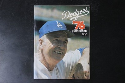 Dodgers 1976 Scorecard Program Walter Alston Baseball Vintage MLB