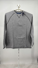 Johnnie-o Loch Crewneck Sweatshirt Mens L Light Gray Stretch JMKO4010 NWT