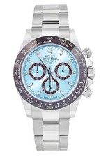 Rolex Daytona Ice Blue Dial Ceramic Bezel Platinum Oyster Bracelet