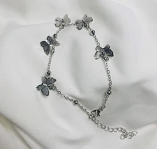 Butterfly Ankle Bracelet Foot Chain Jewelry Silver Color New