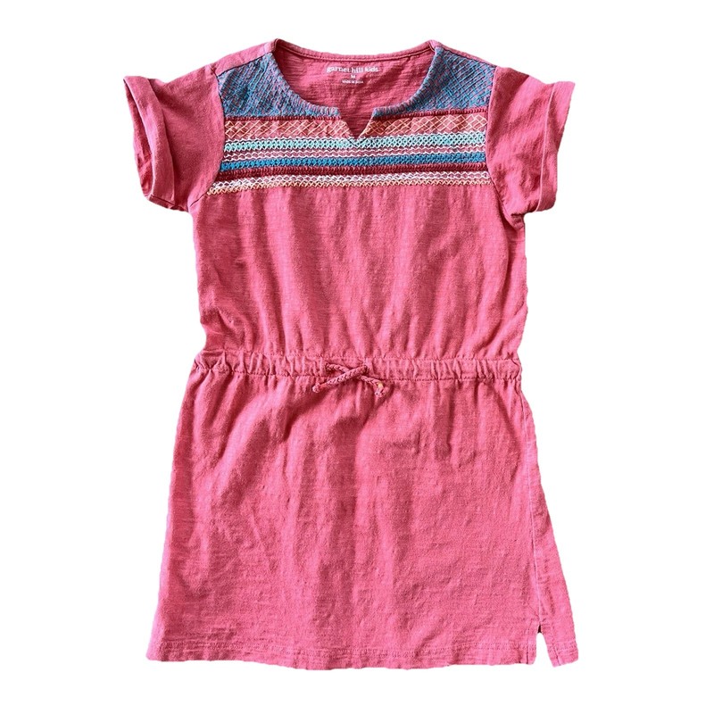 Girls’ Embroidered T-Shirt Dress, Size 6 In Faded Red ￼