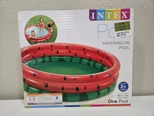 Intex 66-Inch Round Inflatable Kids Swimming Wading Watermelon Pool New 