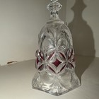 Vintage Hoffbauer Collection Lead Crystal Bell with Burgundy Decoration — photo 3
