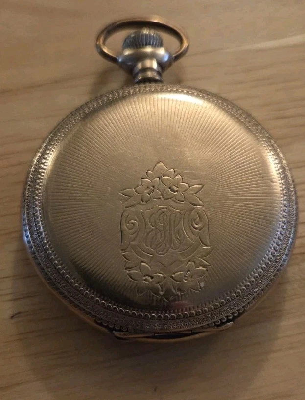 Reloj Bolsillo Hombre 14Kt Relleno Oro 1912 Elgin 12s 17j Doble Cazador ¡¡Funcionando!!! Foto 2 de 4