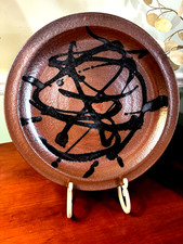 Vintage Dennis Kirchmann Stoneware Studio Pottery Plate/Platter Signed 10.25"