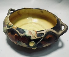 Antique Nippon Hand Painted Raised Acorn Nut/Branch Handled Bowl C1911 Scarce 🔥
