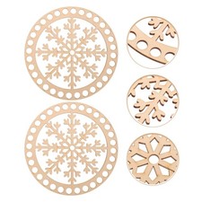 2 Pcs Knitting Basket Weaving Supplies Bottoms for Crochet Wood Base