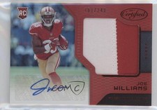 2017 Certified Freshman Fabric Signatures Mirror Red /249 Joe Williams Auto 0zc5
