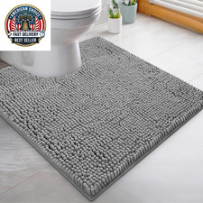 Toilet Rugs U Shaped Washable, Bathroom Toilet Mat, Extra-Soft Plush Bath Bathro