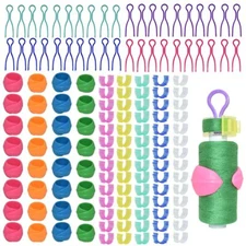 142Pcs Bobbin Thread Organizing Clips,Thread Clips Holder,Silicone Holders