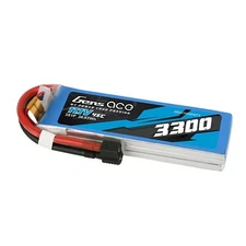 GEA33004S45T3 Gens Ace 14.8v 3300mah 45c 4s1p LiPo: Ec3 and Deans Adapter