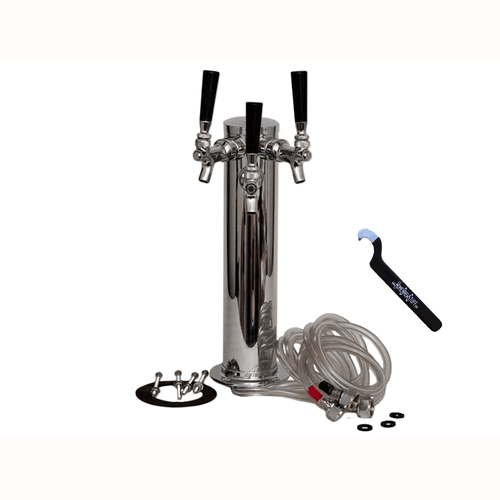Potrójny kran 3 Stal nierdzewna Draft Piwo Wieża Homebrew Kegerator - Zdjęcie 2 z 2