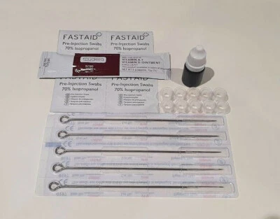 LNO TATTOO SUPPLIES Stick and Poke Tattoo Kit Needles/Ink/Cups/HealingCream/AlcoholPads Hand Poke