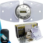 Heavy Duty Van Door Lock Hasps Padlock Stoplock White Anti-Theft 3 Keys. +M