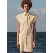 Samsøe & Samsøe Ariah Dress - Brown Rice Lamb leather dress size S