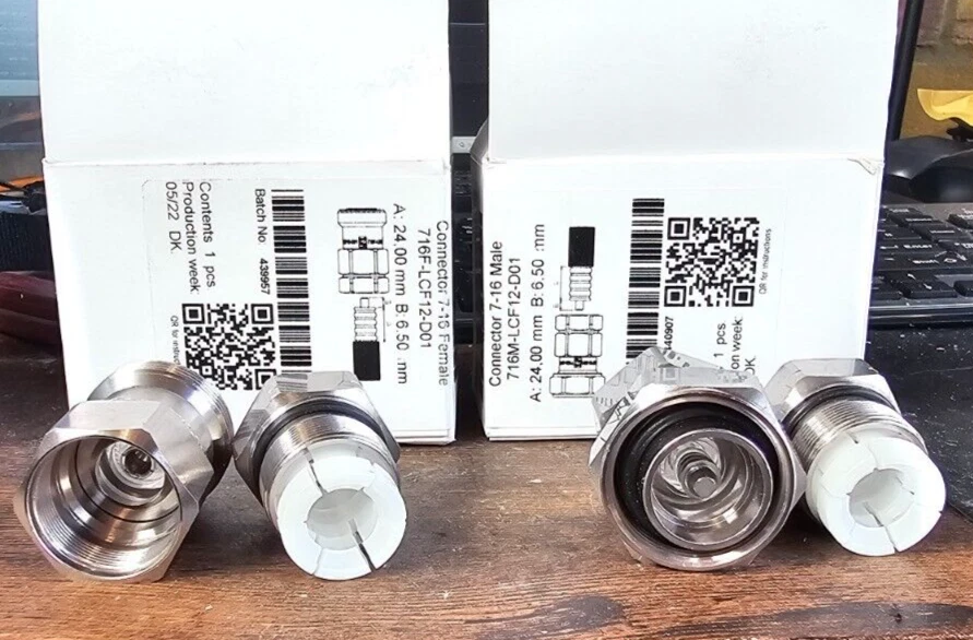 x2 RFS Connector 7-16F Male - Female 716F-LCF12-D01 716M-LCF12-D01 - Image 2 of 4