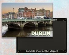 Dublin Ireland Handmade 3.25" x 2.25" Fridge Magnet (PMD10044)