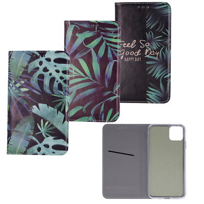 Für APPLE iPhone 12 MINI -Handy Tasche Hülle mit Motiv Case Bunt Muster Pflanzen