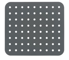 WENKO Garniture d'évier Cristal Angulaire Gris Tapis pour évier extra fort Gris