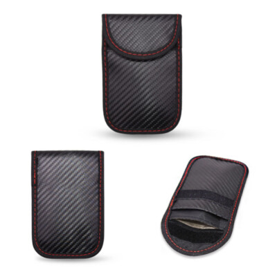 2Stk Auto Schlüssel Keyless Schutz RFID Signal Blocker Tasche Schlüsselhülle