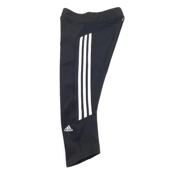 Adidas Response Climalite Black Running Capri Leggings Womens Size