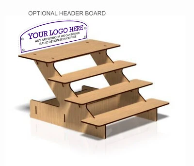 ARTIE FARTIES DISPLAY STAND 4 TIER Point of Sale Retail SHELF CRAFT FAIR or KITCHEN SPICE RACK