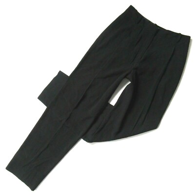 NWT MM. LaFleur Elliott in Black Crinkle Crepe Wool Pleated Pants 0 $225