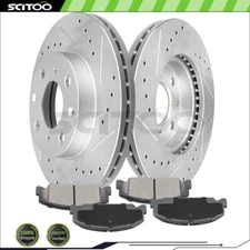 Front Brake Rotors And Ceramic Pads For Honda Civic DX LX 1990-2000