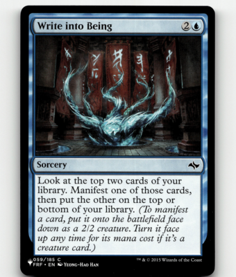 MTG Write into Being Mystery Booster - Fate Reforged 059/185 Regular Common  | eBay