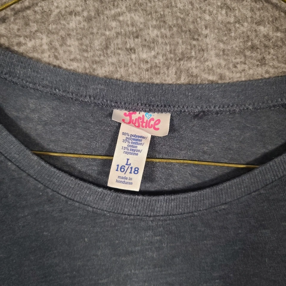 Justice Dallas Cowboys Girls Long Sleeve Shirt Large 16/18 I Love Cowboys - Image 4 of 4