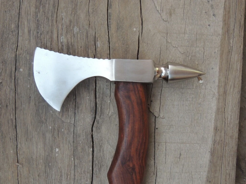  Hand Forged Viking Style Tomahawk Axe with Spike - Image 4 of 4