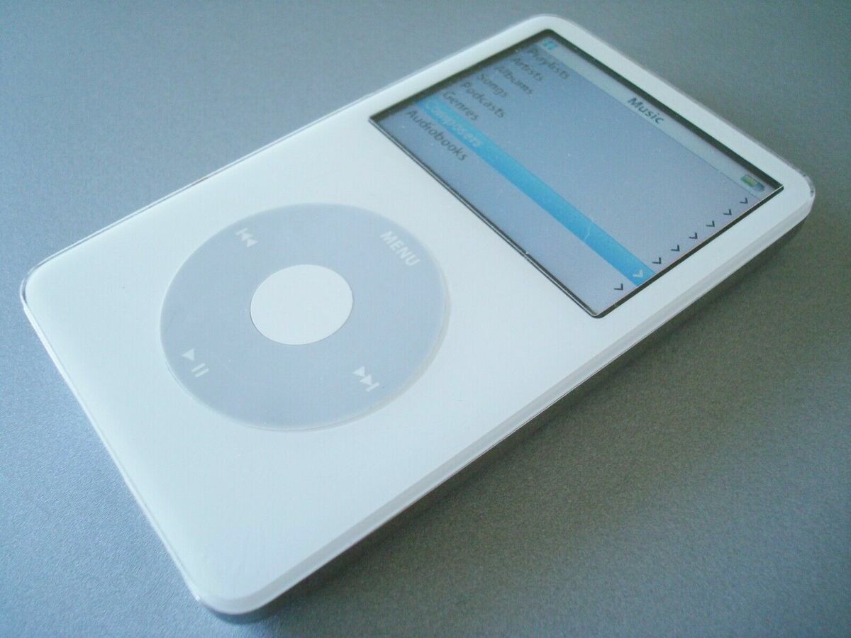Apple iPod Video Classic 5th Generation White/Black 30/60/80GB - W New  Battery