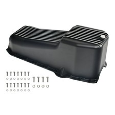 For 58-79 Small Block Chevy Sbc 283 305 350 400 Black Aluminum Finned Oil Pan For 58-79 Small Block Chevy Sbc 283 305 350 400 Black Aluminum Finned Oil Pan
