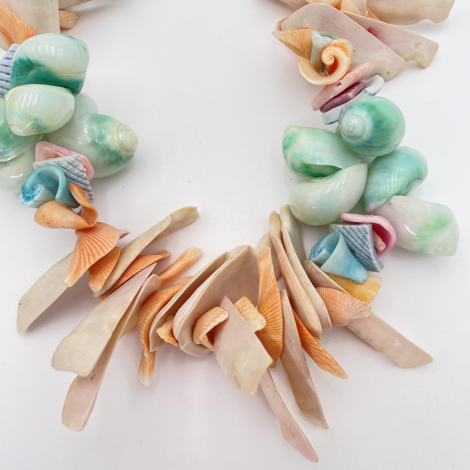 Boho Multicolor Shell Beaded Statement Necklace C… - image 8