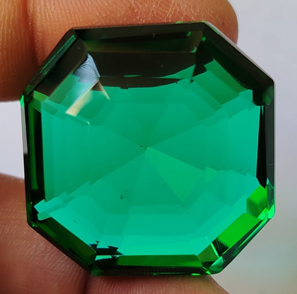 Esmeralda colombiana verde grande 113,2 quilates corte cuadrado piedras preciosas sueltas regalo para mujer Foto 2 de 4